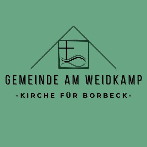 Logo der Gemeinde am Weidkamp: ein Haus mit Kreuz und Fischzeichen